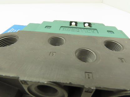 Numatics 123BA43AM Pneumatic Air Solenoid Valve 150PSI 24VDC W/Manifold Base