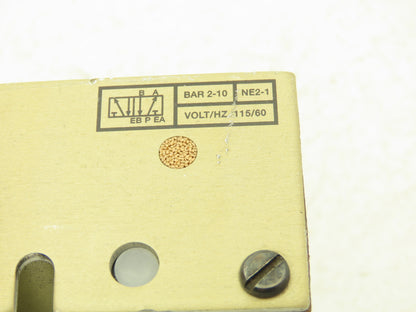 Ross Controls 8476B3332 Solenoid Valve 115VAC 60Hz 2-10 Bar