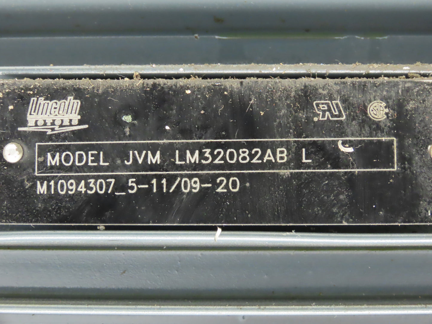 Lincoln Motors JVM LM32082AB L Haas VF-4B Spindle Motor Taper Mill 208/230V 3PH