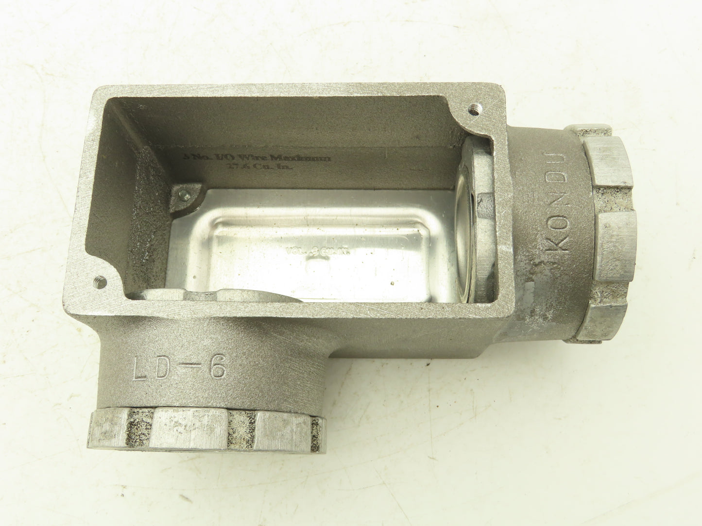 Kondu LD-6 Ridgid 1-1/2" Right Angle Conduit Outlet Box Lot of 4