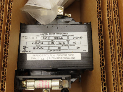 Allen Bradley 1497-N8 Control Transformer Ser A Pri 240/480V Sec 120V 0.250 KVA