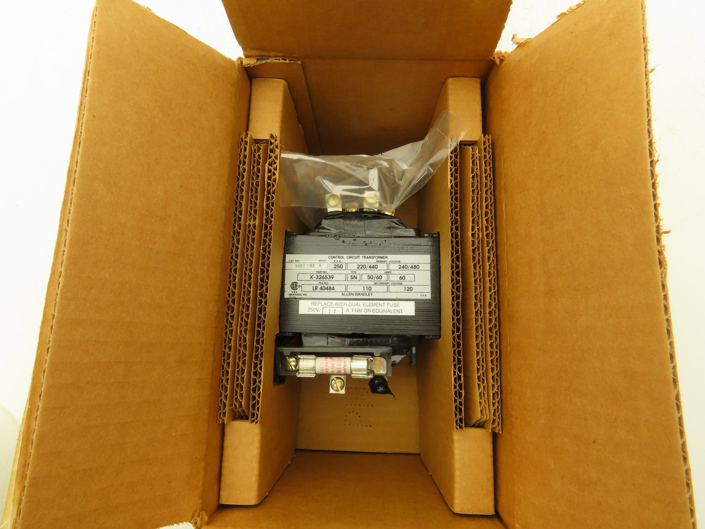 Allen Bradley 1497-N8 Control Transformer Ser A Pri 240/480V Sec 120V 0.250 KVA