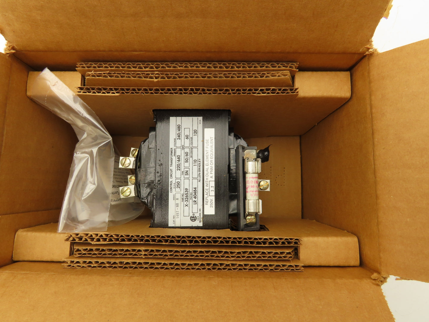 Allen Bradley 1497-N8 Control Transformer Ser A Pri 240/480V Sec 120V 0.250 KVA