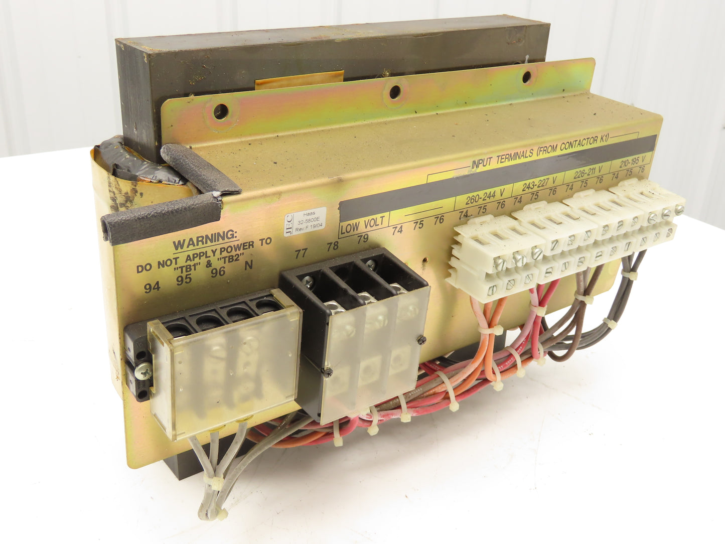 Haas Automation 32-5800E Transformer CNC Power Supply HV260/195V LV115/230V 1Ph