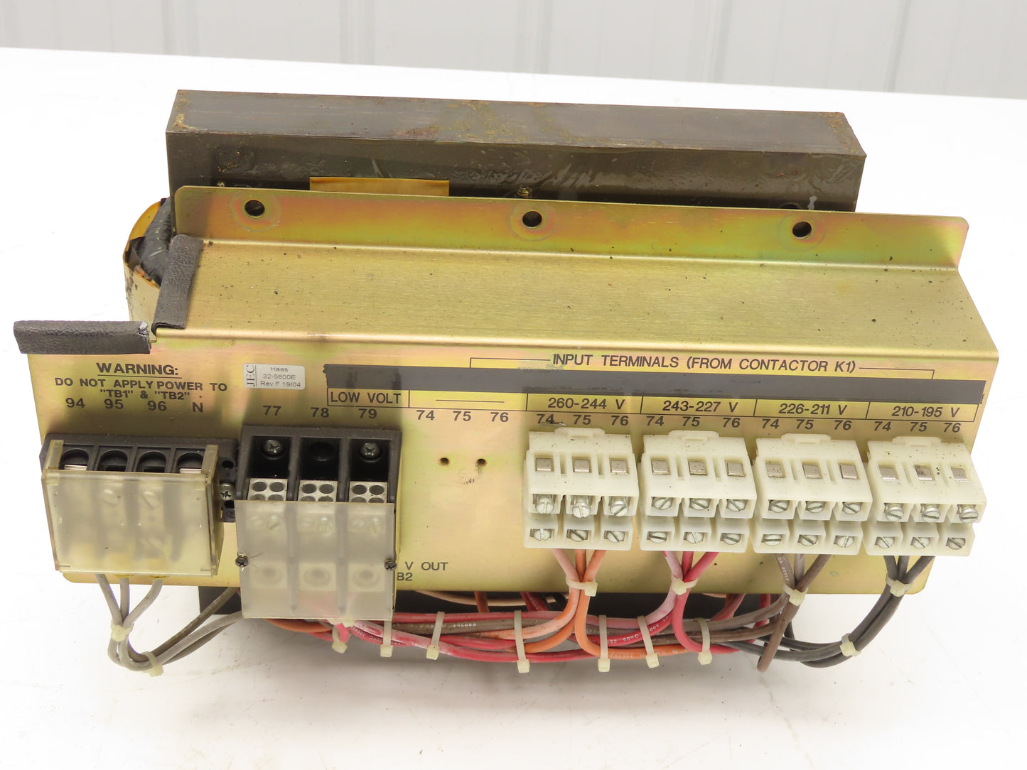 Haas Automation 32-5800E Transformer CNC Power Supply HV260/195V LV115/230V 1Ph