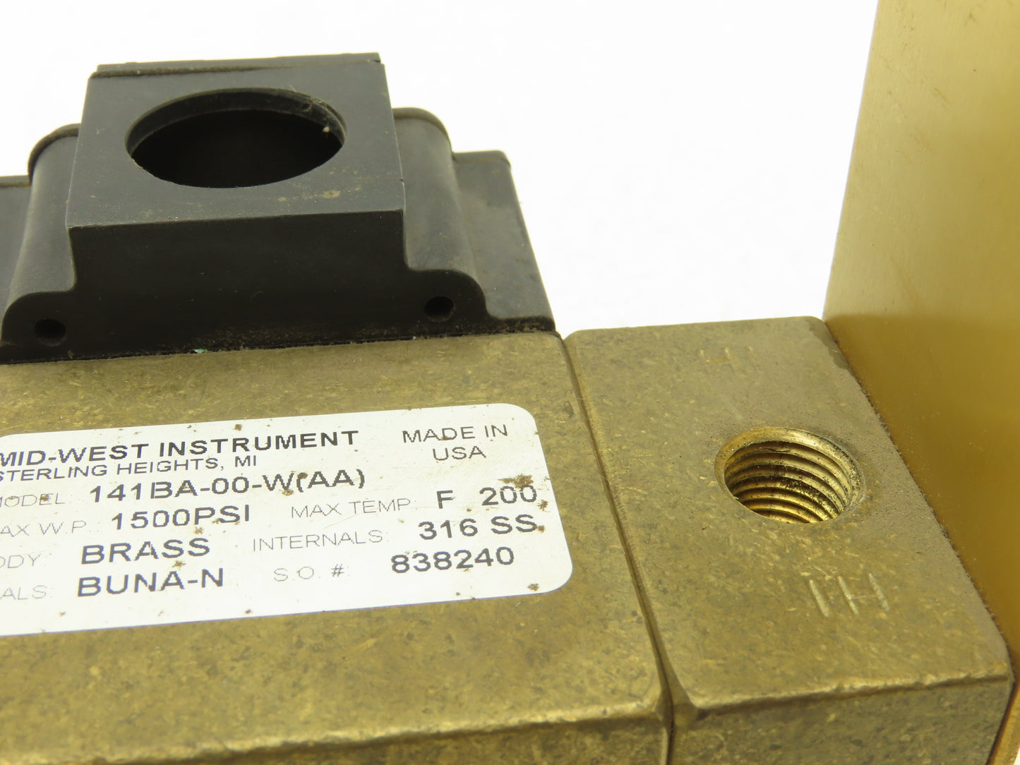 Midwest Instrument 141BA-00-W Diaphragm Type Differential Pressure Gauge Brass