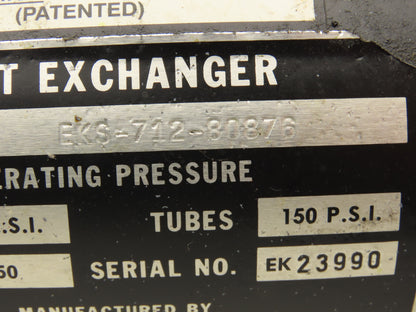 Thermal Transfer EKS-712-80876 Oil Cooler Shell & Tube Heat Exchanger 2-Pass