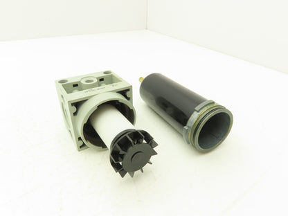Numatics F22A-02AM Pneumatic Air Filter 40 Micron Sight Glass 200PSI Max 1/4"NPT