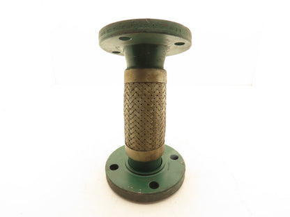 2.5"x 12" Steel Flanged Stainless Braided Flex Hose Pipe Expansion Joint 4-Bolt