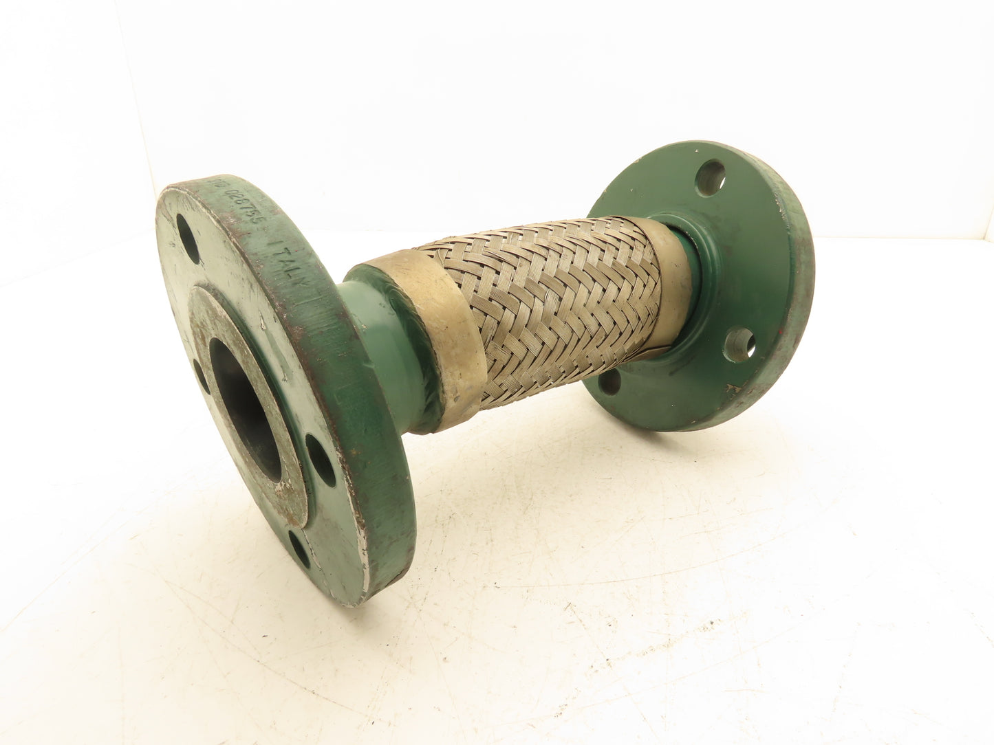 2.5"x 12" Steel Flanged Stainless Braided Flex Hose Pipe Expansion Joint 4-Bolt