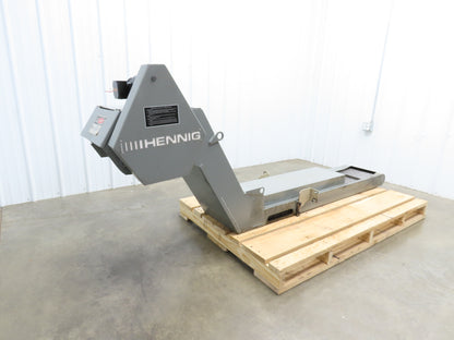 Hennig 8' 6" Chip Conveyor 16"W x 64" Infeed 19"H Discharge 230/460V 3PH