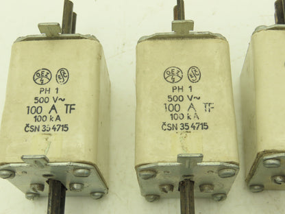 CSN354715 Fuse 100A TF High Speed 500V 100kA Lot of 9