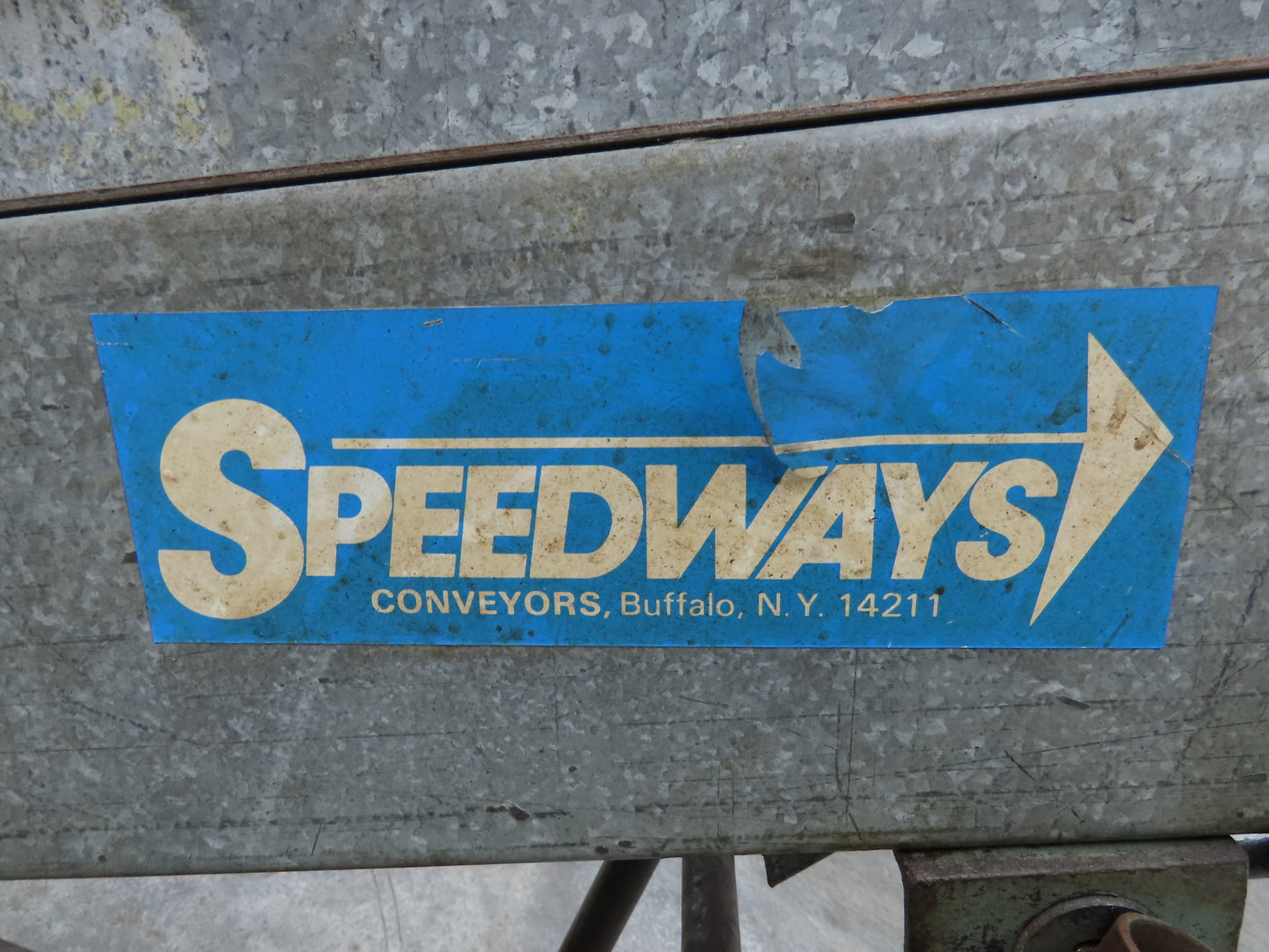 Speedways 84"L Adj Incline Portable Parts Conveyor 12" Cleated Belt 115/230V 1PH