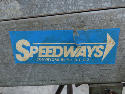 Speedways 84"L Adj Incline Portable Parts Conveyor 12" Cleated Belt 115/230V 1PH