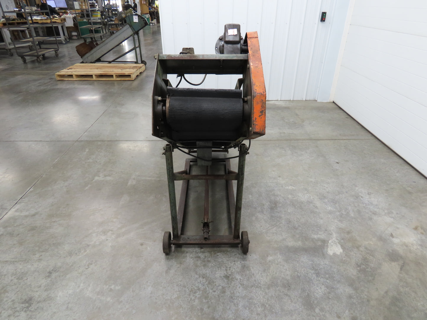 Speedways 84"L Adj Incline Portable Parts Conveyor 12" Cleated Belt 115/230V 1PH