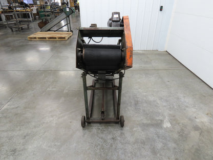 Speedways 84"L Adj Incline Portable Parts Conveyor 12" Cleated Belt 115/230V 1PH