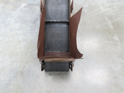 84"L Adj Incline Portable Parts Conveyor 10" Cleated Belt 115/230V 1PH 70FPM