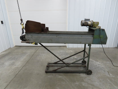 84"L Adj Incline Portable Parts Conveyor 10" Cleated Belt 115/230V 1PH 70FPM