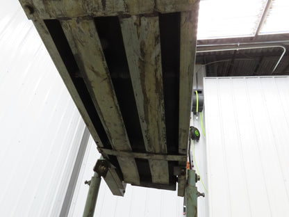 84"L Adj Incline Portable Parts Conveyor 10" Cleated Belt 115/230V 1PH 70FPM