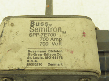 Bussmann Cooper SPP-7E700 Buss Semitron Fuse 700 Amp 700 Volt Lot of 2