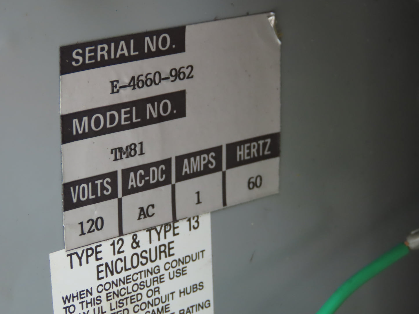IDC TM81-EK Press Load Monitor Control Panel 120VAC