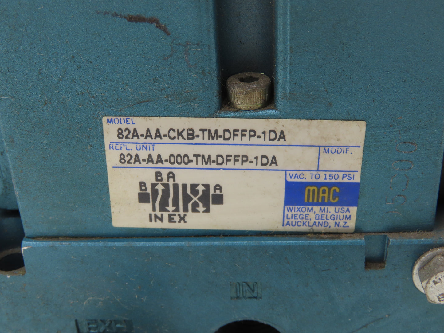 MAC 82A-AA-CKB-TM-DFFP-1DA 4 Station Solenoid Valve Assy Missing 1 Solenoid 24V
