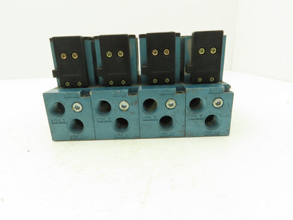 MAC 82A-AA-CKB-TM-DFFP-1DA 4 Station Solenoid Valve Assy Missing 1 Solenoid 24V