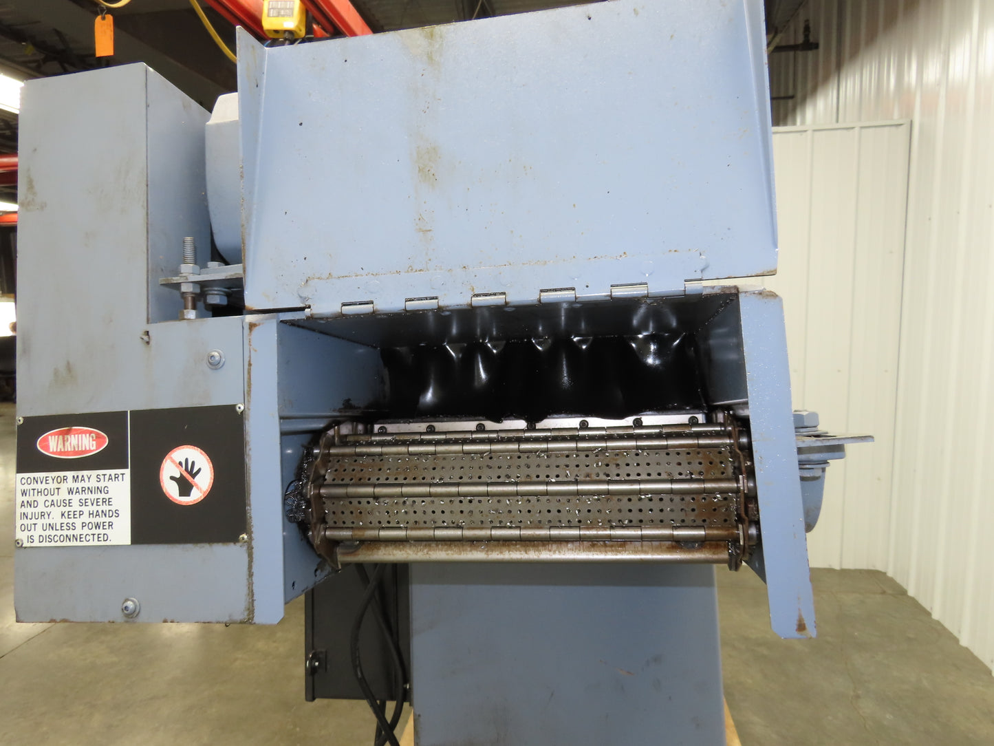 Turbo Chip Conveyor 16"W x 60" Infeed 40-43"H 230/460V 3PH Variable Speed 8'L