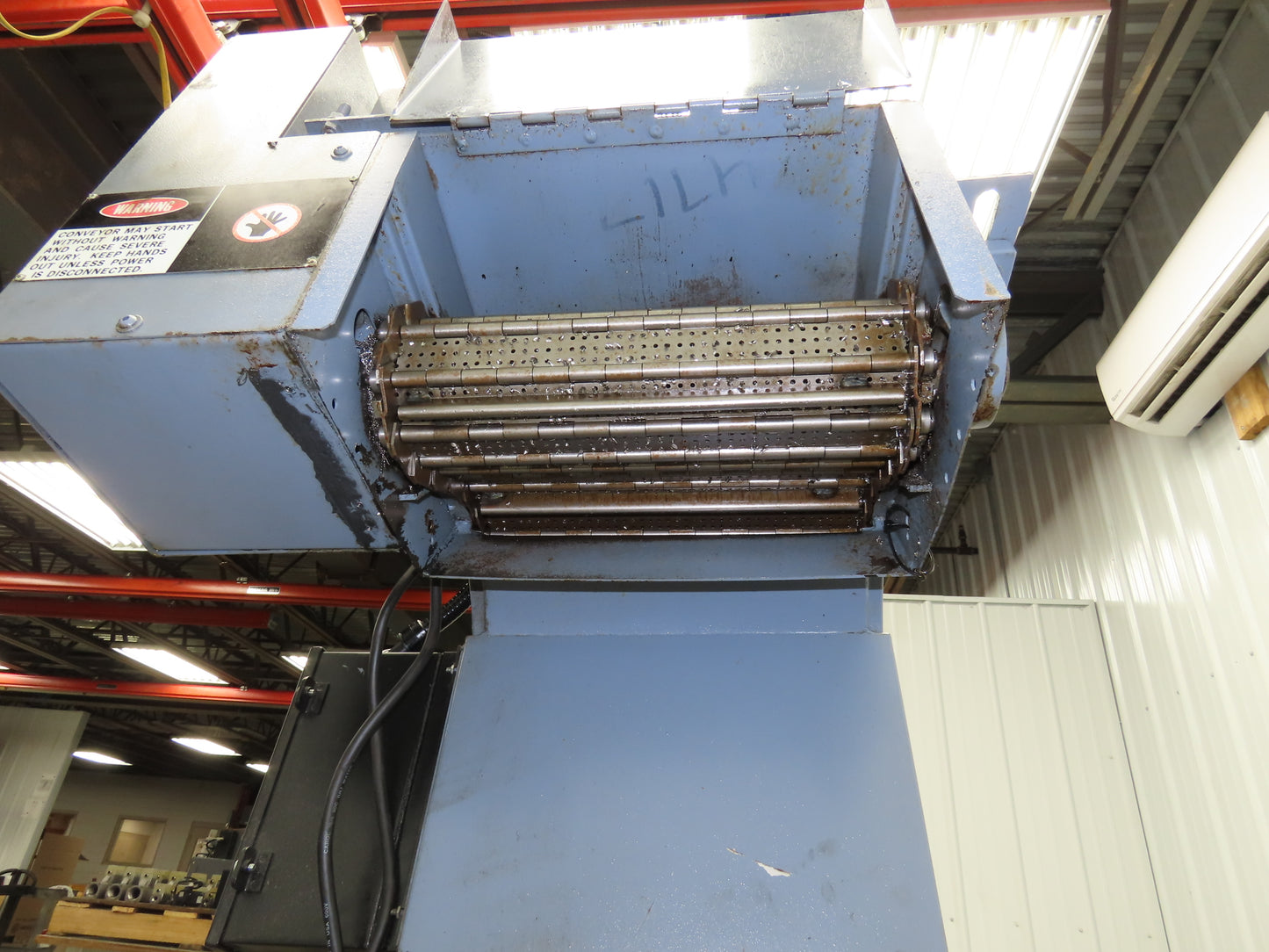 Turbo Chip Conveyor 16"W x 60" Infeed 40-43"H 230/460V 3PH Variable Speed 8'L