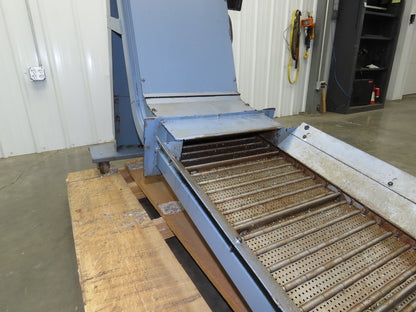 Turbo Chip Conveyor 16"W x 60" Infeed 40-43"H 230/460V 3PH Variable Speed 8'L