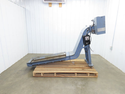 Turbo Chip Conveyor 16"W x 60" Infeed 40-43"H 230/460V 3PH Variable Speed 8'L