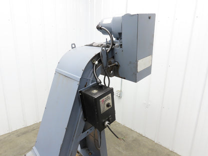 Turbo Chip Conveyor 16"W x 60" Infeed 40-43"H 230/460V 3PH Variable Speed 8'L