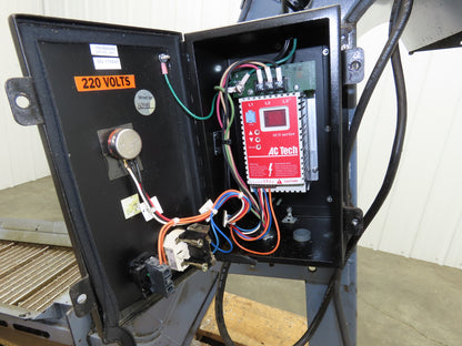 Turbo Chip Conveyor 16"W x 60" Infeed 40-43"H 230/460V 3PH Variable Speed 8'L