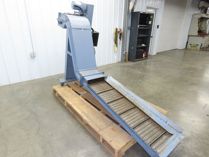 Turbo Chip Conveyor 16"W x 60" Infeed 40-43"H 230/460V 3PH Variable Speed 8'L