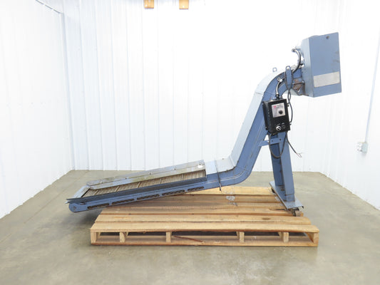 Turbo Chip Conveyor 16"W x 60" Infeed 40-43"H 230/460V 3PH Variable Speed 8'L
