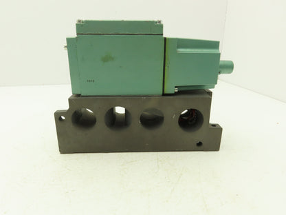 Numatics 34SAD415K013A Solenoid Valve w/ Manifold Block 120V 150 PSI 1/2" NPT