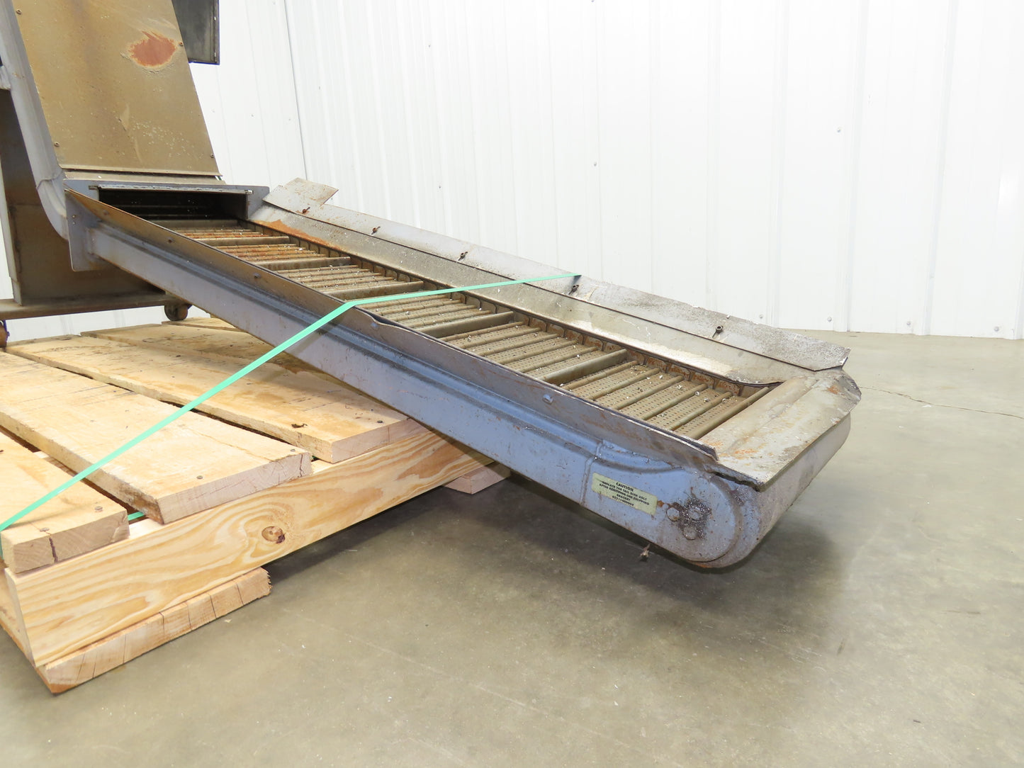 Turbo Chip Conveyor 16"W x 60" Infeed 40-43" Discharge Height  *No Drive*