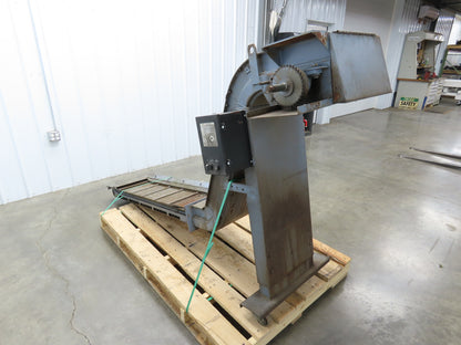Turbo Chip Conveyor 16"W x 60" Infeed 40-43" Discharge Height  *No Drive*