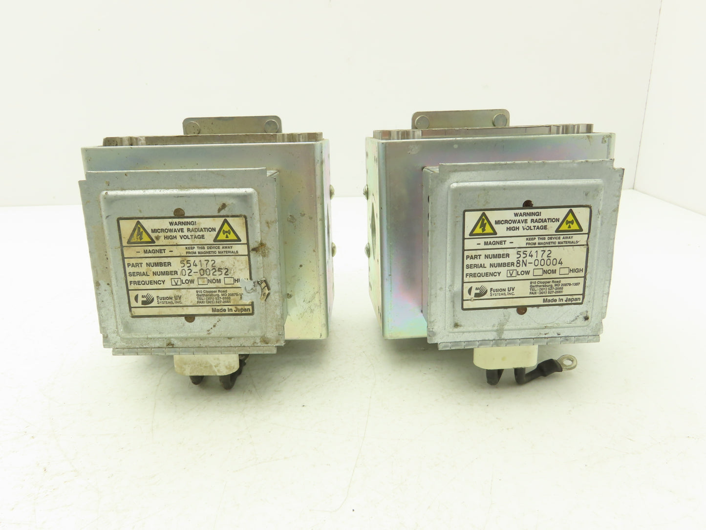 Fusion UV 554172 Magnetron Low Frequency Microwave Generator Lot of 2
