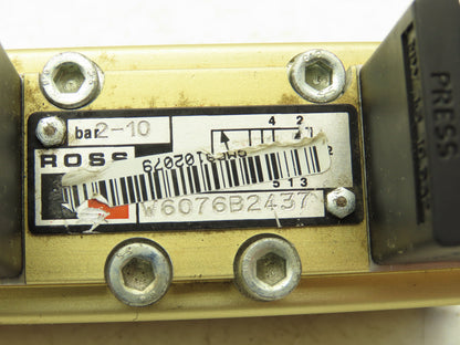 Ross W6076B2437 Pneumatic Solenoid Valve 24VDC