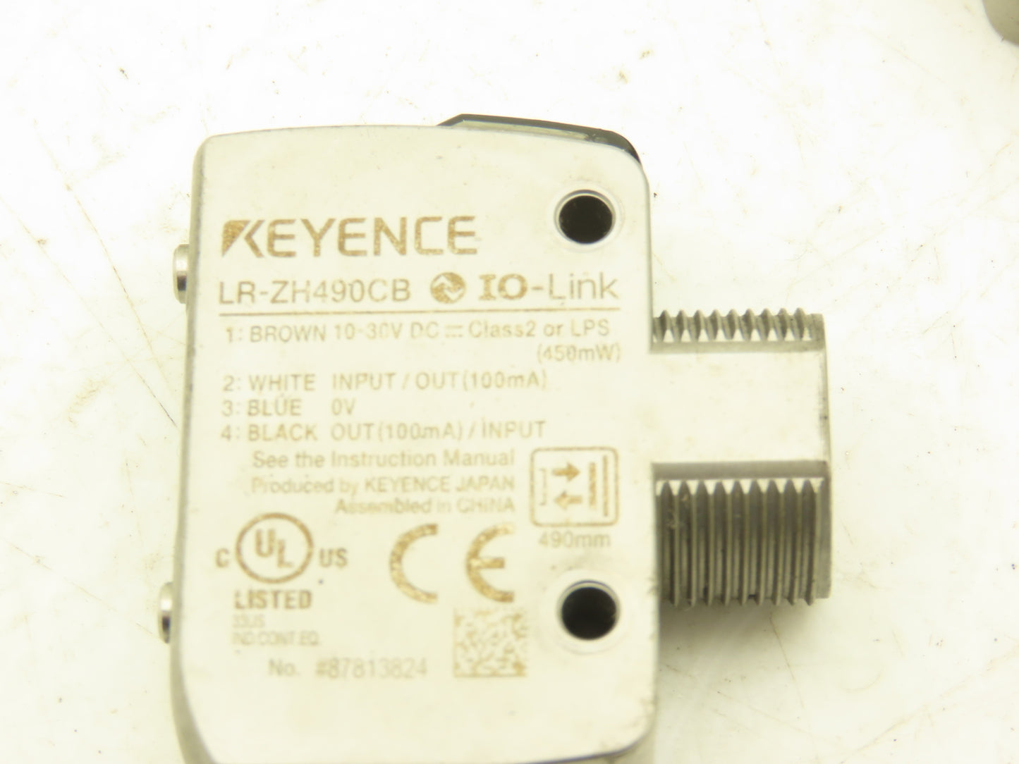 Keyence LR-ZH490CB Laser Proximity Sensor 490mm M12 10-30VDC  Lot of 2