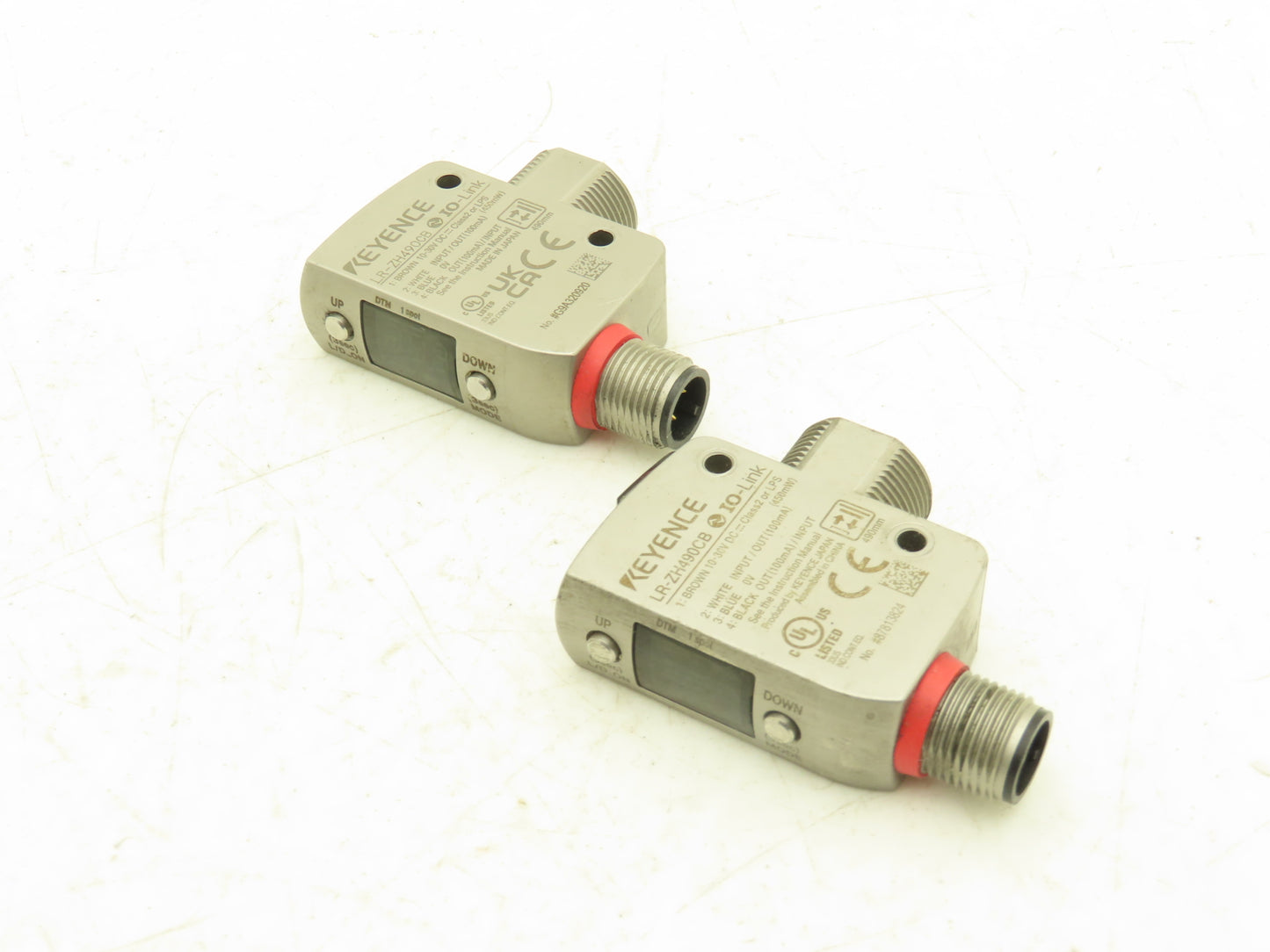 Keyence LR-ZH490CB Laser Proximity Sensor 490mm M12 10-30VDC  Lot of 2