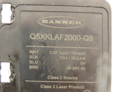 Banner Q5XKLAF2000-Q8 Laser Sensor 95-2000mm 10-30VDC  Lot of 3