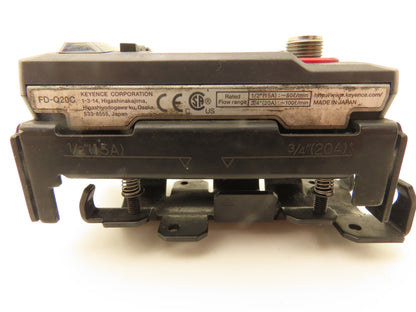Keyence FD-Q20C Clamp-On Flow Sensor & Mount 1/2" 3/4" Pipe 15A/20A