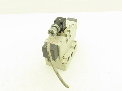 SMC VQ7-8-FHG-D-3Z Pneumatic Solenoid Valve 24VDC 1/2" Manifold