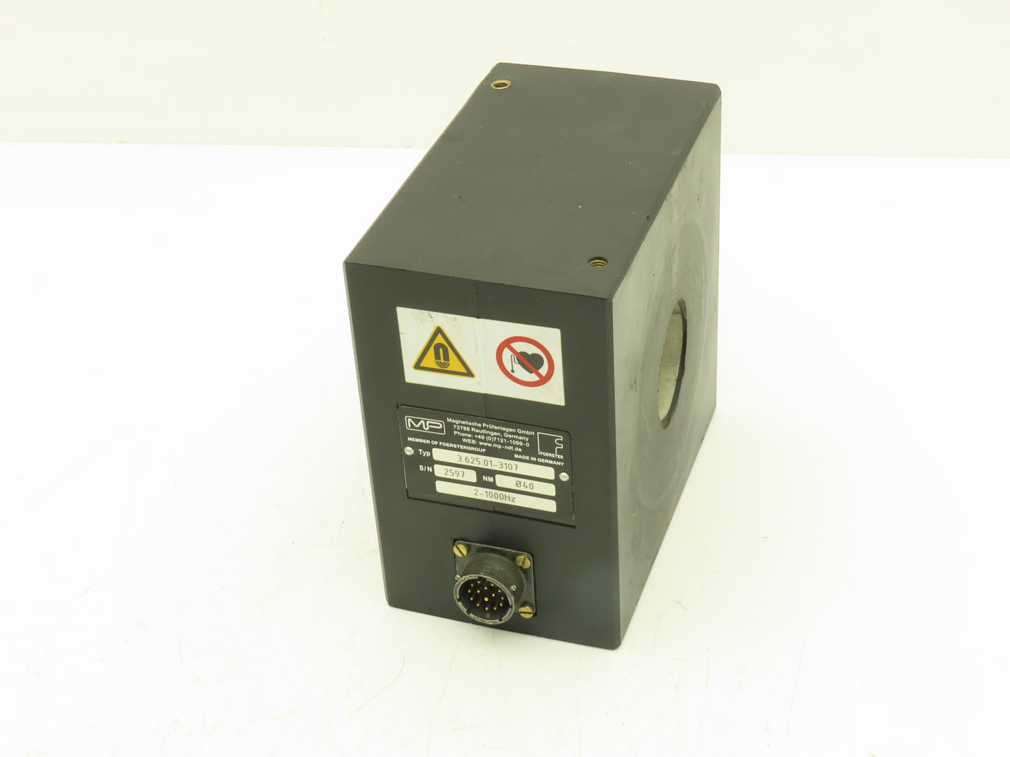 Magnetische 3.625.01-3107 Foerster Magnatest Test Coil 40mm Bore 2-1000Hz