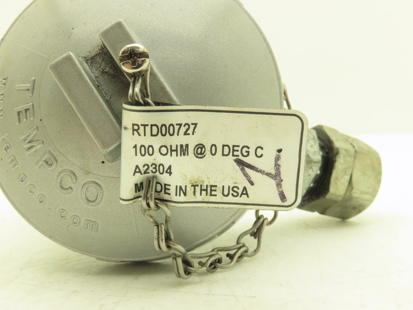 Tempco RTD00727 Temperature Sensor Thermocouple 18" Probe 1/2"npt 100 Ohm