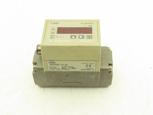 CKD Fluerex WFK5027-15-A5 Karman Vortex Flow Meter Sensor 3-27L/min Rc 1/2"