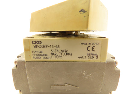 CKD Fluerex WFK5027-15-A5 Karman Vortex Flow Meter Sensor 3-27L/min 1/2"  *Read*