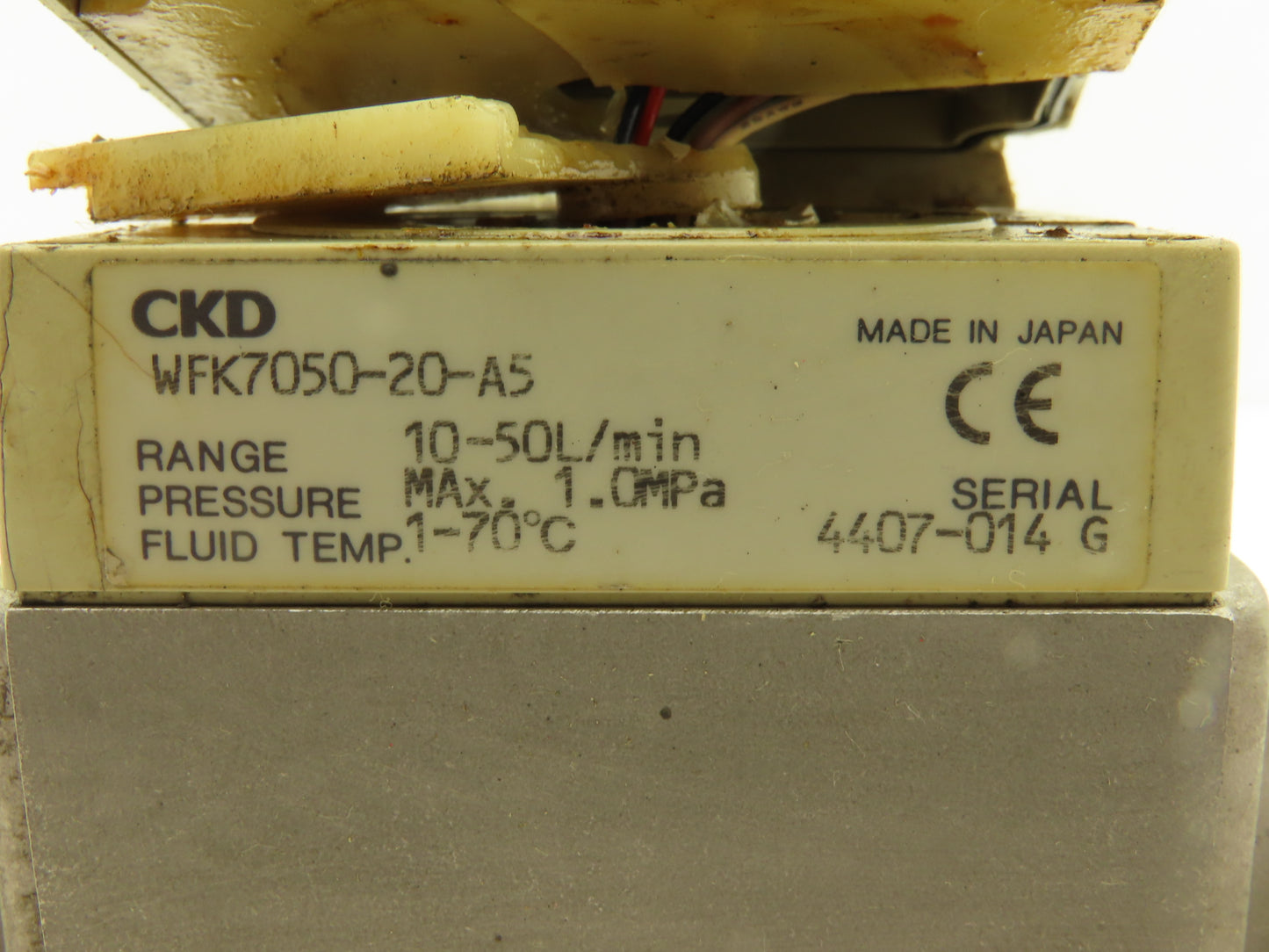 CKD Fluerex WFK7050-20-A5 Karman Vortex Flow Meter Sensor 10-50L/min 3/4" *Read*